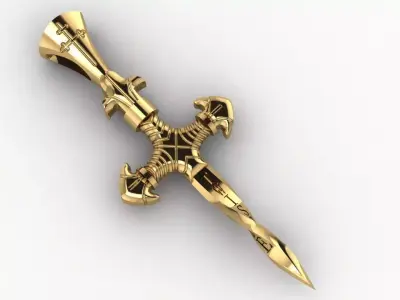 twised   sward  3D print model