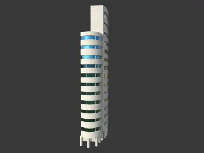 Low Poly Building  Game Ready Low-poly 3D model