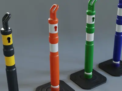 Cone Balizador Low-poly 3D model