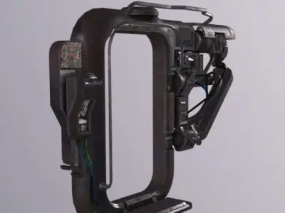 Sci-Fi DoorFrame Low-poly 3D model