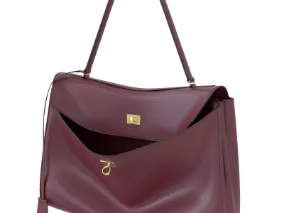 Balenciaga Rodeo Bag Red Low-poly 3D model