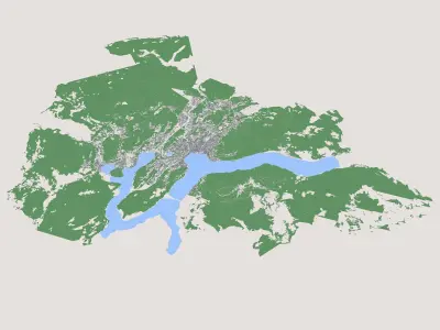 Lugano City Switzerland 3D model