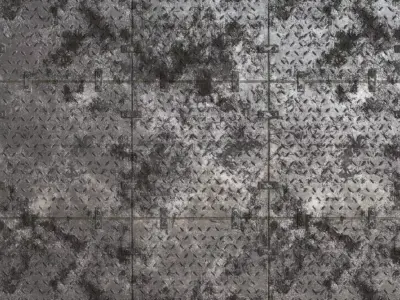 Rusty Full Metal Plate Industrial PBR Seamless Texture