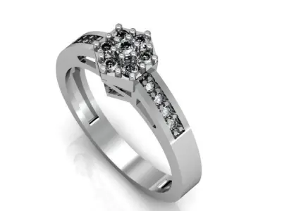 daimond ring 3D print model 30
