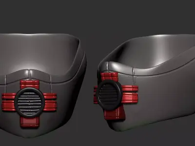 gas mask scifi high poly sculpt ver7 3d printable 3D model 3D model