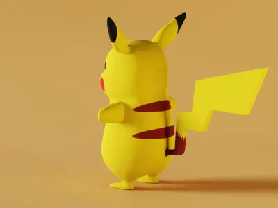 Pikachu toy Low-poly 3D model