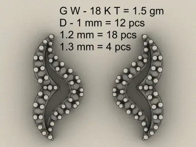 EARRING 3D print model 42
