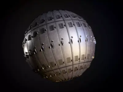 Metal Locker Seamless PBR Texture Texture