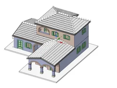 Stone Villa 3D Design 3D model