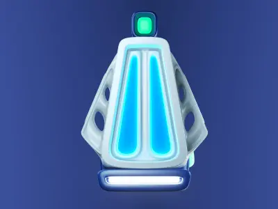 Cartoon-style Game Weapon Gun Props with a Sense of Technology 3D model
