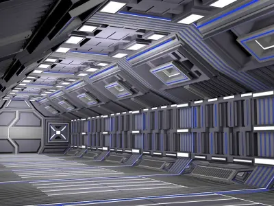 Sci  fi interior 3d model 3D model