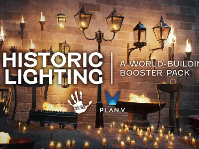 Plan V Historic Lighting Kit A World-Building Booster Pack  3D model