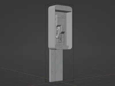 Payphone Low-poly 3D model buy