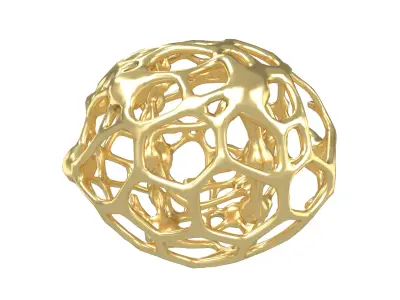 Abstract Shape Broken Nanotubes v1 001 Low-poly 3D model