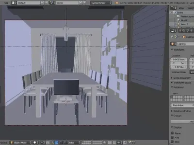 10 Sitter Dining Set 2 3D model