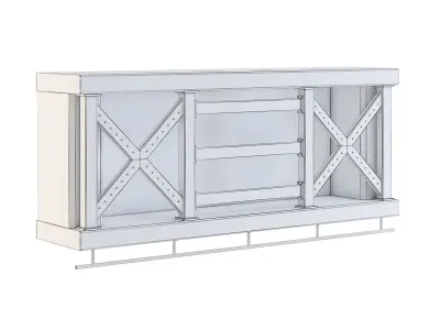 Factory Side Wall Upper 3D model