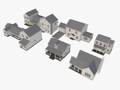 8 House Collection 3D model