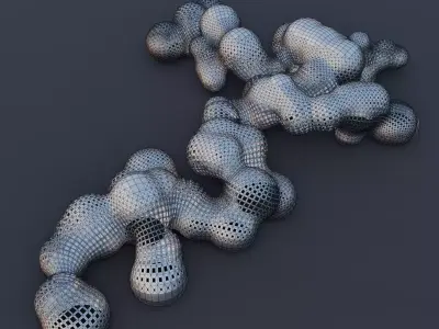 Simple Universal Organic Blob Sculpture Low-poly 3D Low-poly 3D model