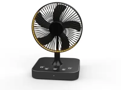 portable table fan 3D model