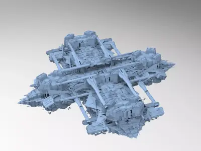 Nile River Sci fi Station floor 2  3D model