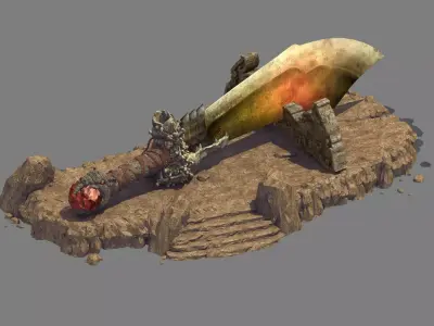 Mountain Building - Warlords 3D model