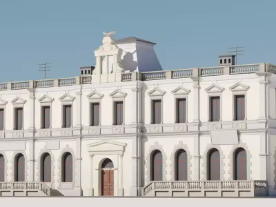 Eastern European Building 010 Low-poly 3D model