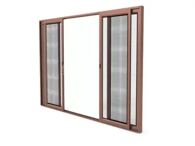 Double sliding mesh door 3D model