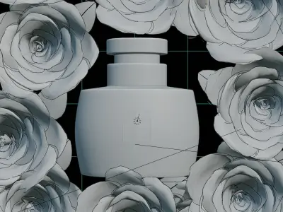 Premium Perfume Scene 3D model