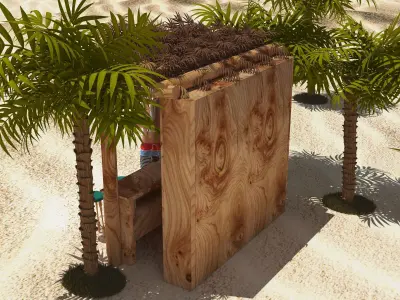 Beach Bar 2 - 4K 3D model