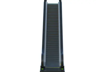 Escalator Low-poly 3D model