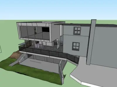 House Design 20x15m 2 lt 3D model