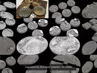 LegendGames Skull Base Collection 3D Model Pack