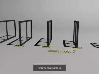 coleccion ventanas aluminio 3D Model Pack
