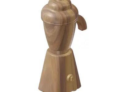 Wooden Mixie Home Appliance Toy 3D model