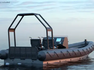  Stealth Inflatable Patrol Boat Black 