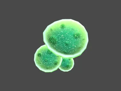 Fantasy Mushroom J04 Green - Scene Backdrop Design Low-poly 3D model