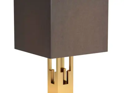 Square Pair of table Lamp by LA Studio  3D model