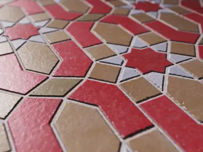 Tile Moroccan Zellige Mosaic Set 02 Texture