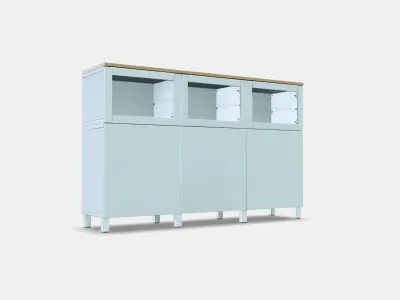 BESTA Storage combination with doors 33 Low-poly 3D model