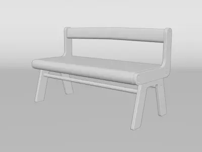 Low-Poly Game-Ready Bench 3D Model Low-poly 3D model