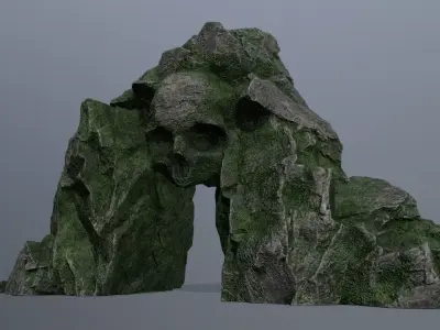 Skull Cave Low-poly 3D model