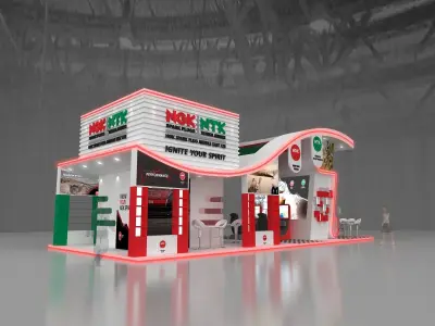 Exhibition Stand  13 x 6m Height 400 cm All Sides Open 3D model  3D model