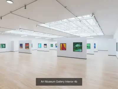 Collection - Art Museum Gallery Interior 4b plus 2 HDRIs Texture