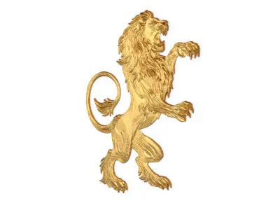 Heraldry Lion 03 3D print model