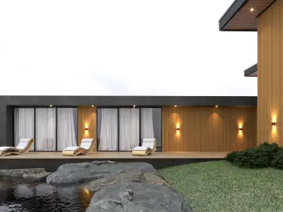 Lake House CG 3D model