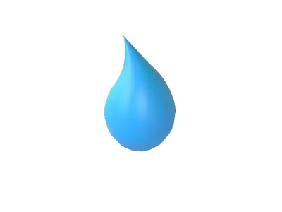 Water Drops v4 003 Low-poly 3D model