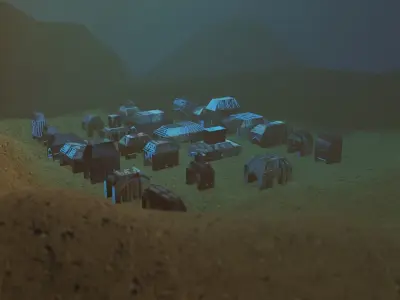 Scifi City Kitbash Building 3D model