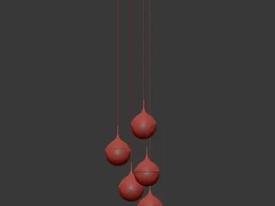 Chandelier RIO MULTI ARM 3D model
