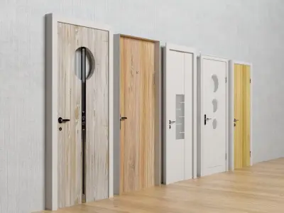 Door Pack Low-poly 3D model