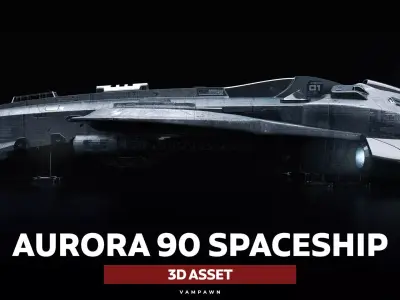 Aurora 90 Spaceship High Detailed 3D model